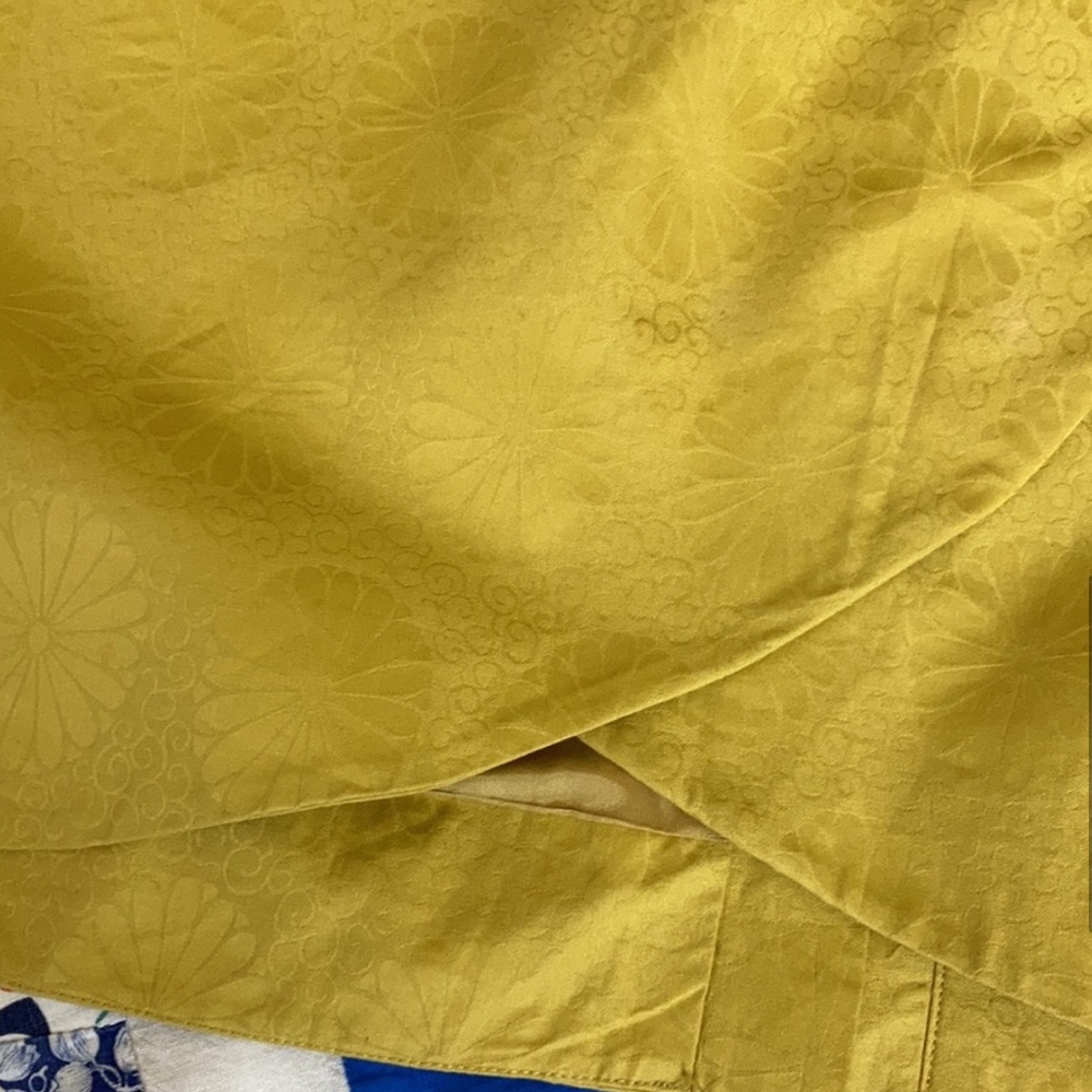 Anthropologie Tulip Floral Mustard Skirt 12 - Picture 5 of 11